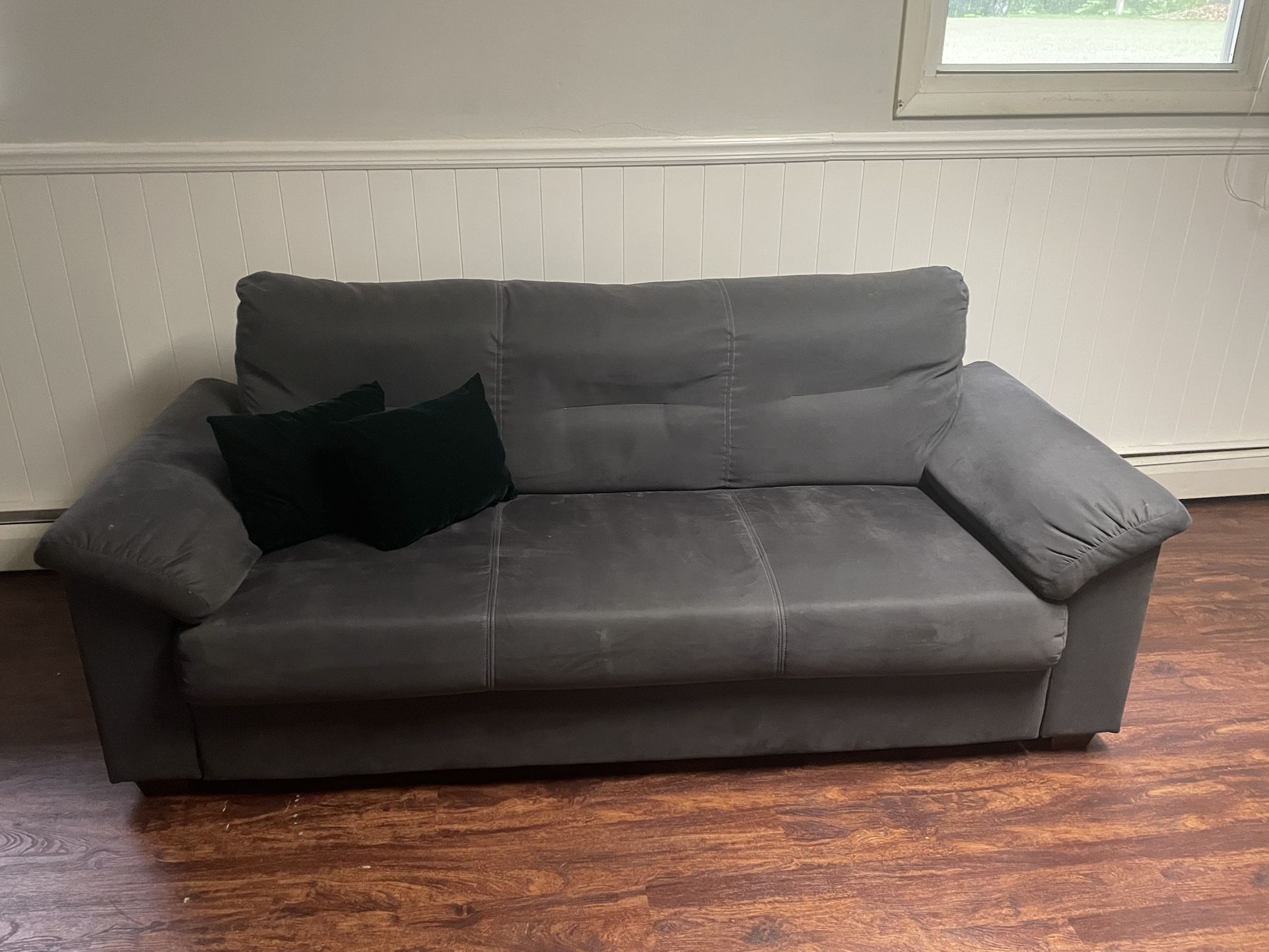 Grey Couch With Pillows