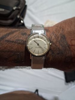 Movado Kingmatic Vintage Watch Silver Mesh Bracelet
