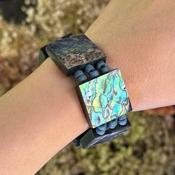 Rainbow Abalone Stretchy Bracelet