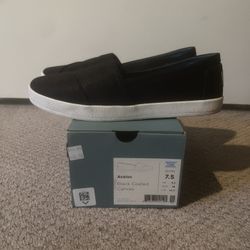 Toms Avalon (Black Coated Canvas)