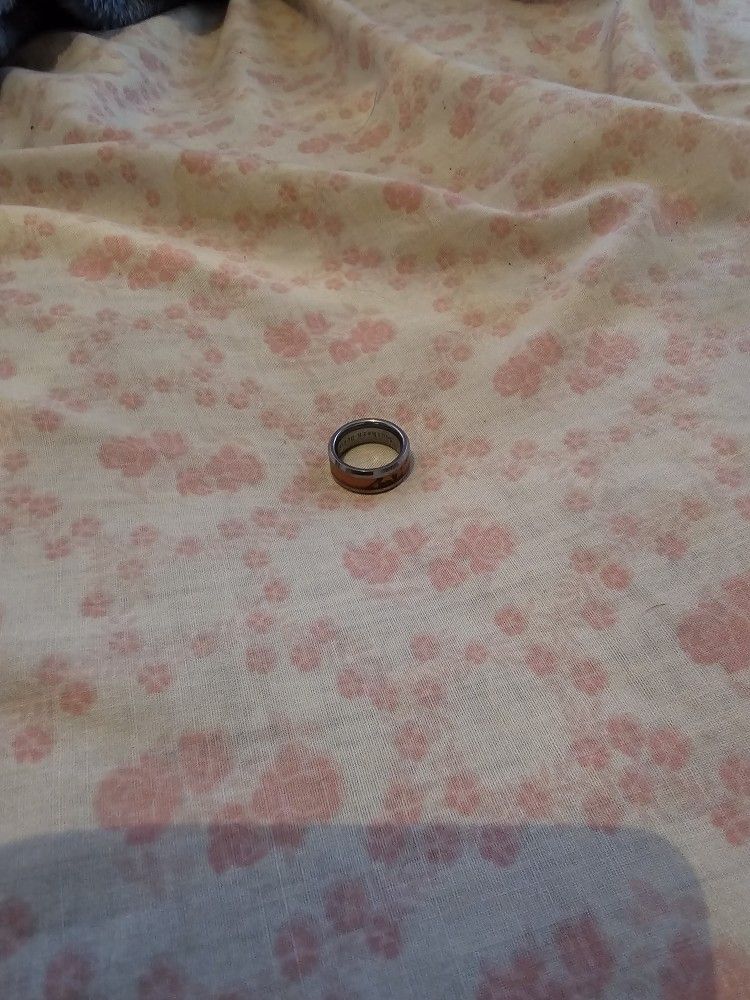 Orange Camouflage Wedding Band Women's