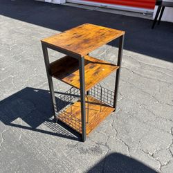 3 Tier End Table,Record Player Stand with Storage Up to 100 Albums,Turntable Stand for Vinyl Albums
