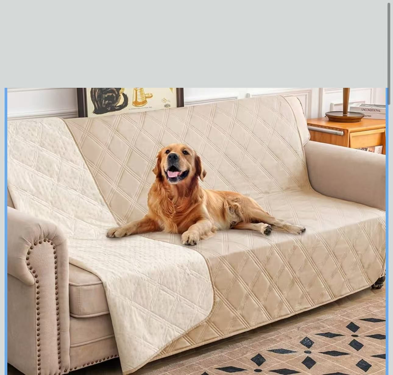 Ameritex Waterproof Dog Bed Cover Pet Blanket with Anti-Slip Back for Furniture Bed Couch Sofa