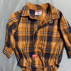 wrangler onesie plaid button shirt 