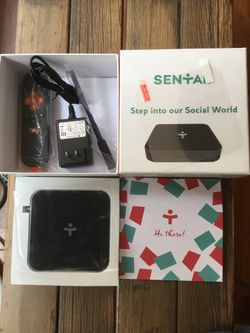 Sentab Android TV box HD M I in and out pass through 4K SentabTv Brand new never used includes remote control and power cords