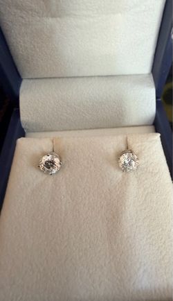 One carat each earring lab grown