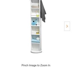 New In Box Linen Swivel Cabinet No Mirror