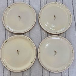 Set of 4 Vietri Lastra Fiori di Bosco dinner plates 11” Italian Pottery