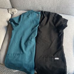 Figs, Scrubs XS Women’s Caribbean Blue And Black