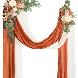 Ling's Moment Fall Artificial Wedding Arch Flowers Kit Pack of 4pcs