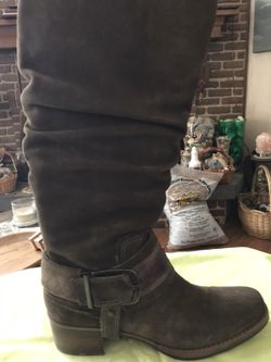 Brown Suede Boots Size 10