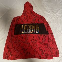Brooklyn Laundry Men’s Hoodie Hip Hop Street Wear Red Sz 3XL  LEGEND Gold Silver