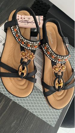 Little plum women’s black sandal