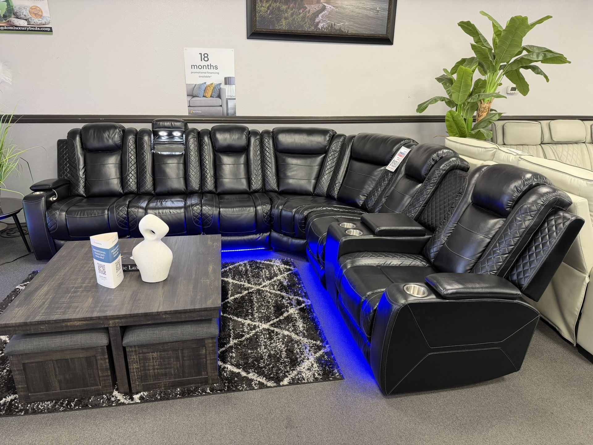 Black Leather Sofa Sectionals