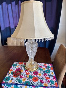 Engraved Glass Lamp