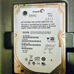 Seagate 40GB SATA Hard Drive 2.5"