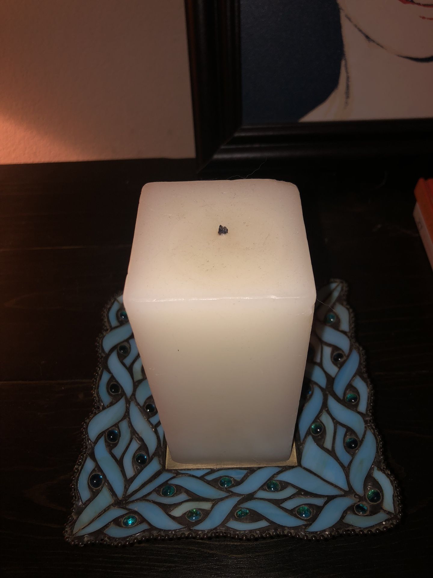 Candle Holder With Pillar Candle