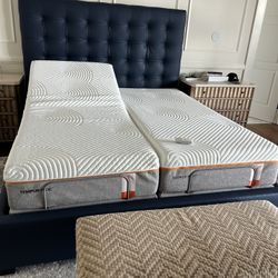 California King Size Bed Split Cal King Adjustable Bed ! Tempurpedic Firm Mattress ! Tempur Pedic ! Movable Bed ! Power Bed ! Free Delivery 