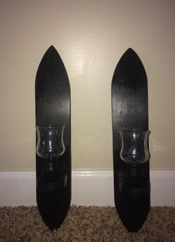 Black wall hanging Candle Holders