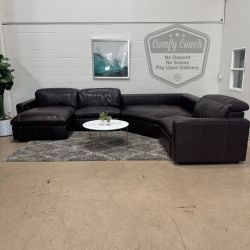 🛋️Leather Reclining Sectional Sofa (Delivery Available!! )