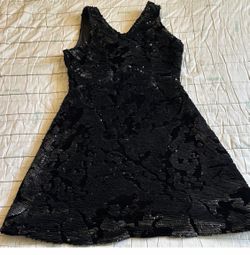 HB girls black sequin dress