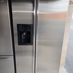 GE Stainless Steel Refrigerator And Freezer