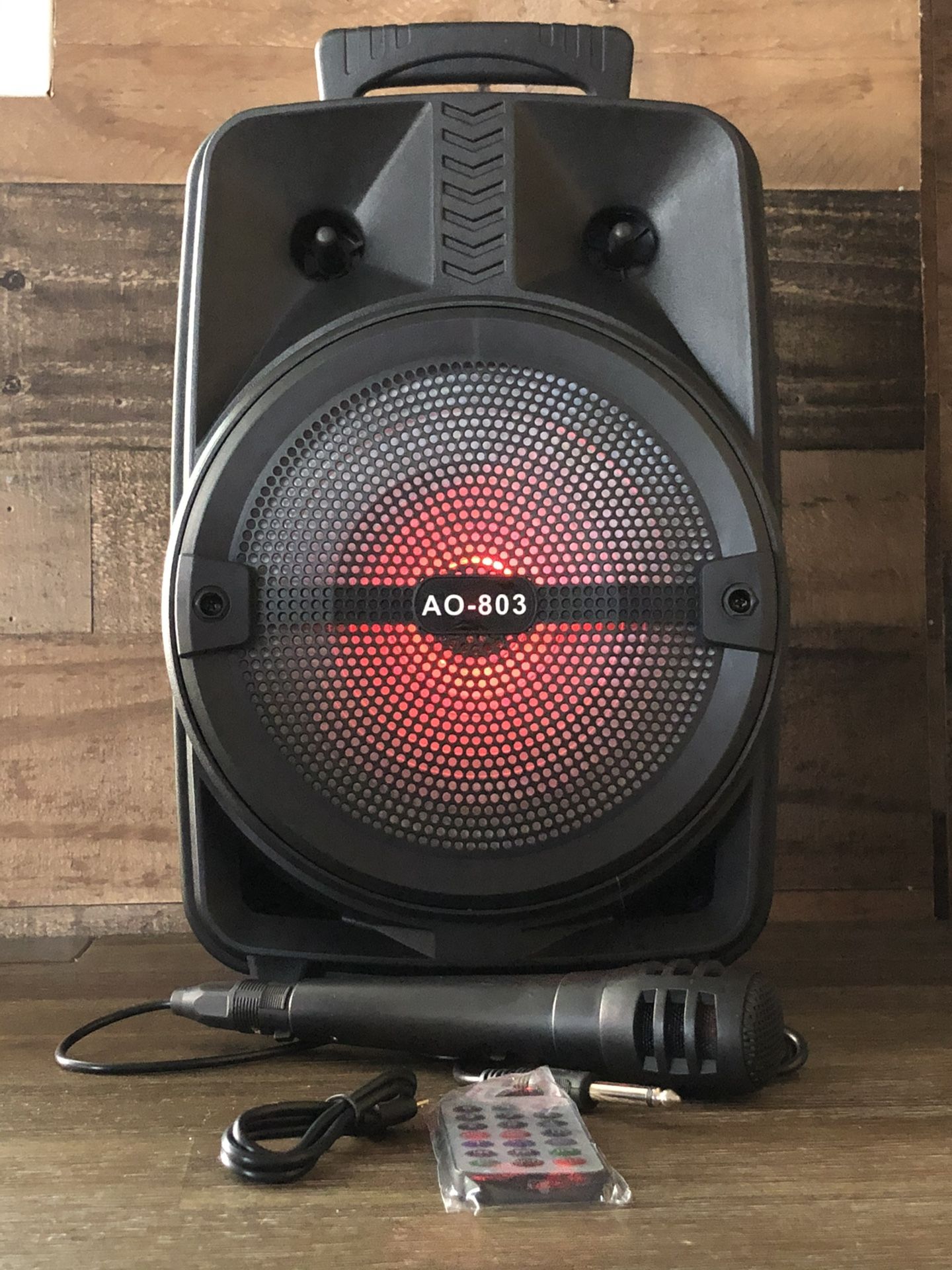 8” Bluetooth Rechargable Karaoke Speaker Keus With Microphone And LED Display