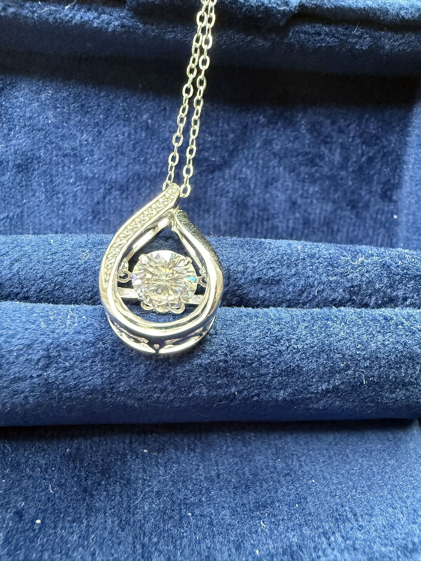 Moissanite necklace 925 Sliver