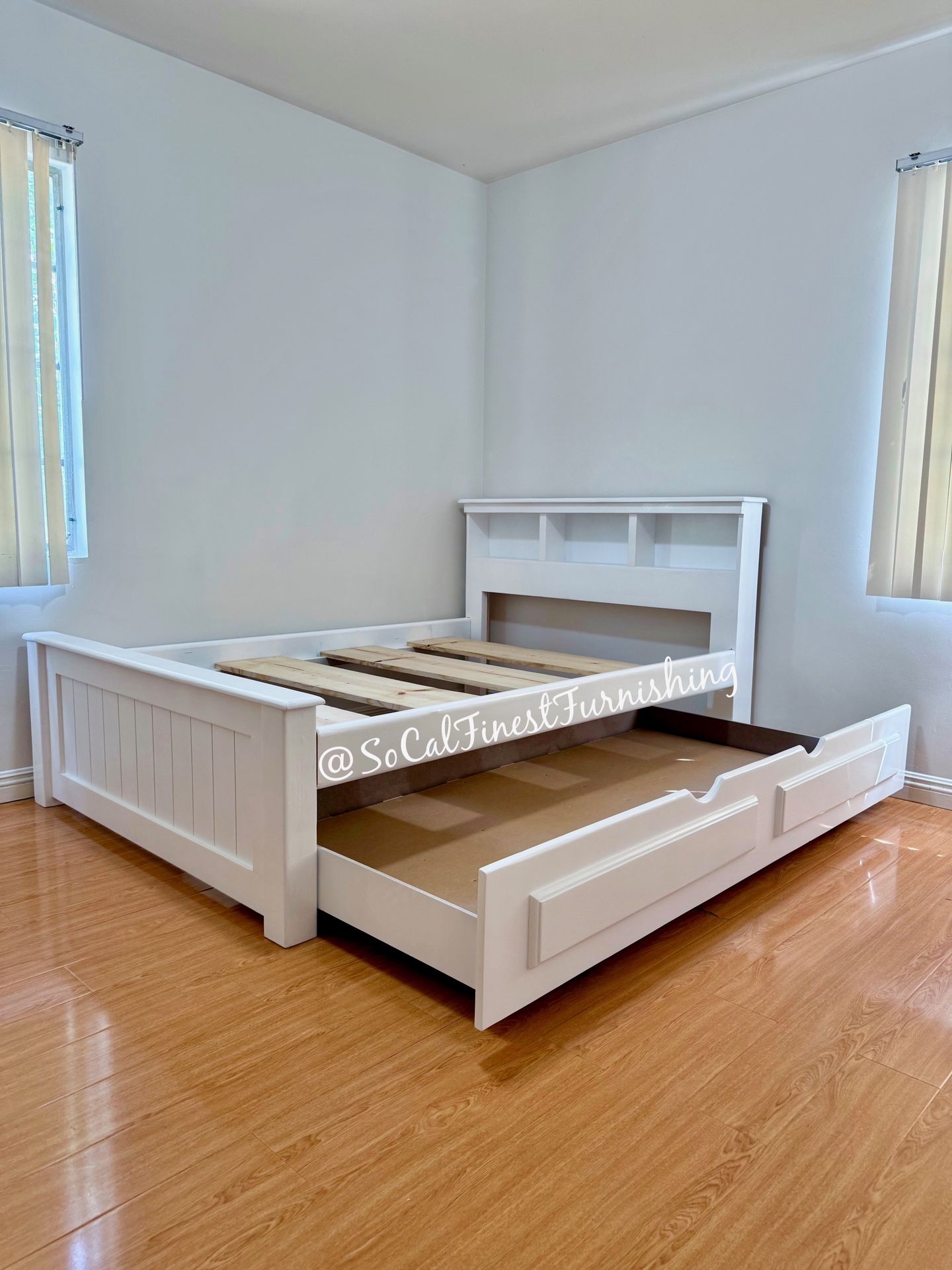 Full Bed With Twin Trundle Frame No Mattress