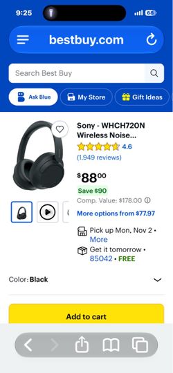 Sony Noise Cancellation Headphones