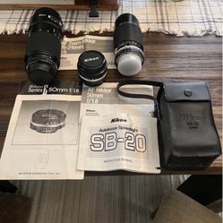 Nikon Lens Lot And Speed Light 