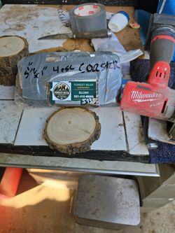 Wood Slice Coasters Set of 4