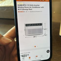 Frigidaire 10,000 BTU 115 Volts Inverter Window Room Air Conditioner with Wi-Fi (Energy Star)