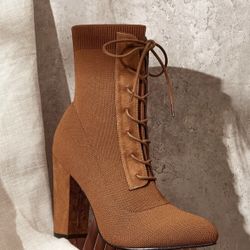 High Heel Lace Up Boots
