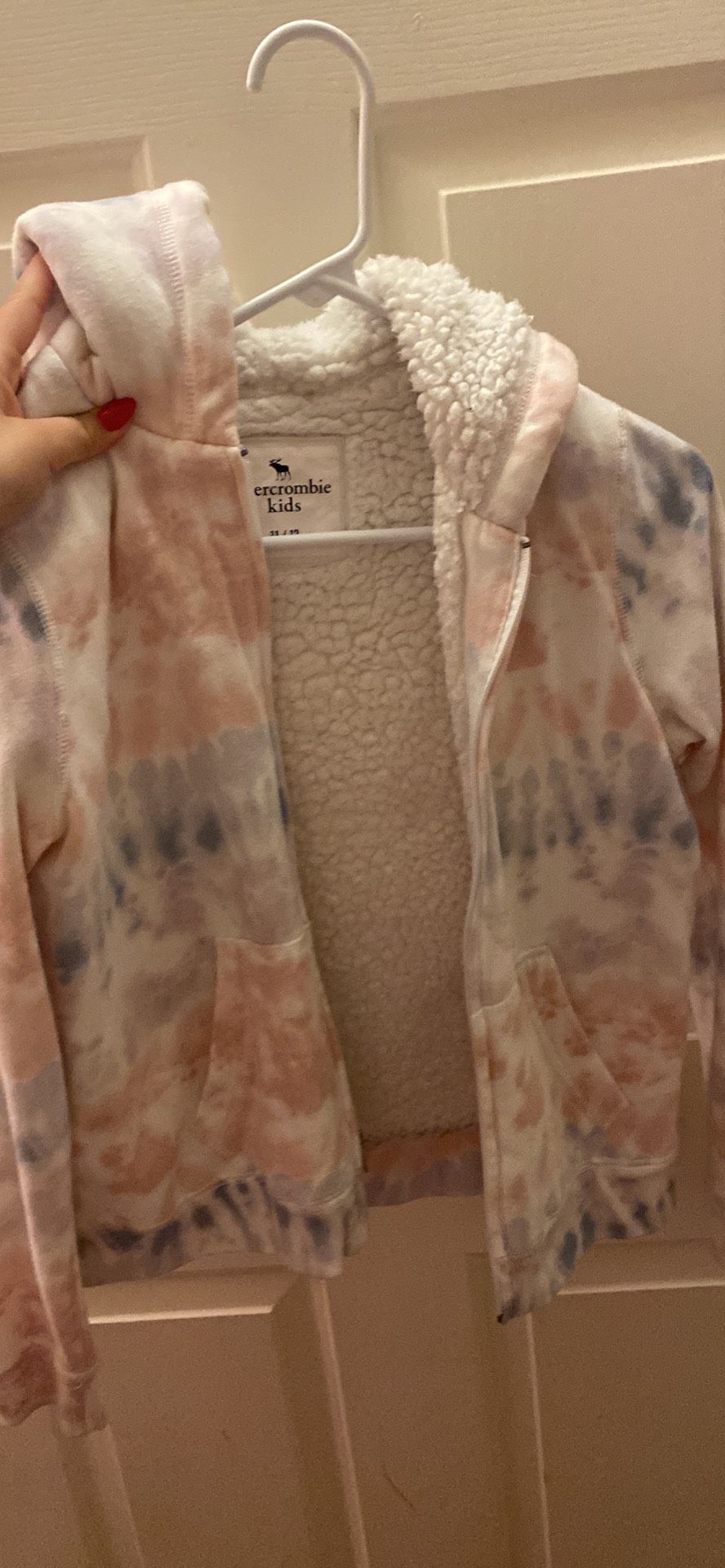 Girls Tie Dye Sherpa Jacket
