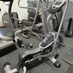 Marcy Air-Resistance Exercise Fan Bike with Dual Action Handlebars