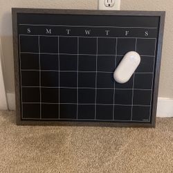 Magnetic Chalk Calendar Board 