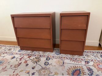 MCM solid wood dresser and nightstand set