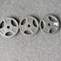 10lbs Plates 1inch Center -- All 3 For $30