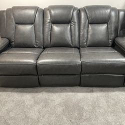 Leather Recliner Set (Electric)