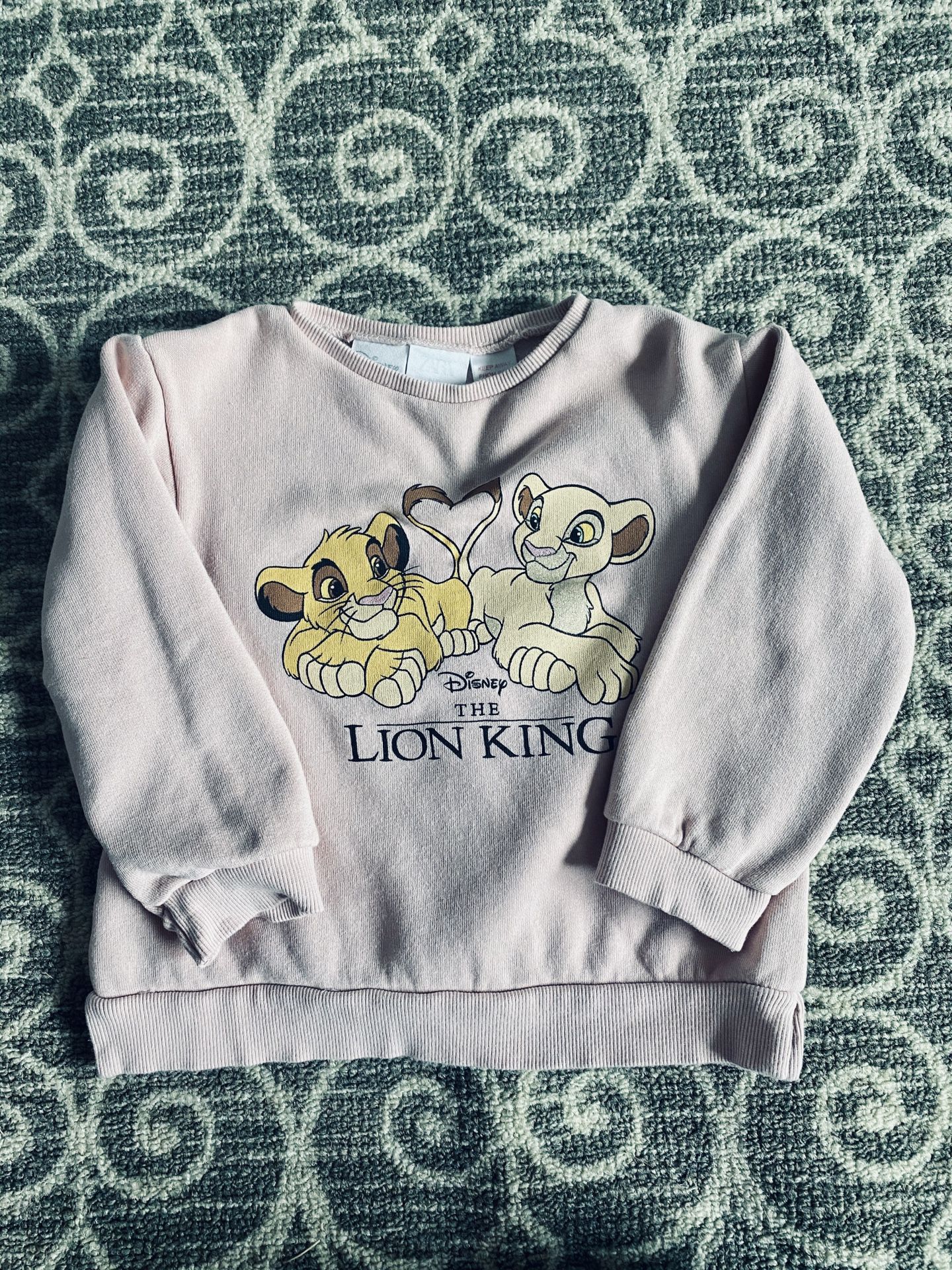 Zara pink Lion King Sweatshirt