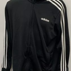 Adidas Men's Black White Full Zip Jacket Size L
