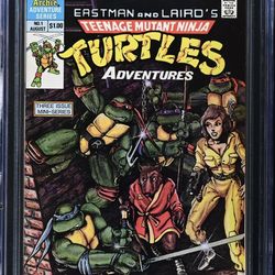 Teenage Mutant Ninja Turtles Adventures #1 - Archie Pub - CGC 9.8 - White Pages