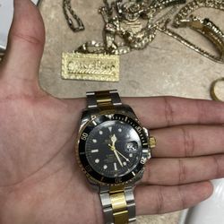 rolex submariner silver gold