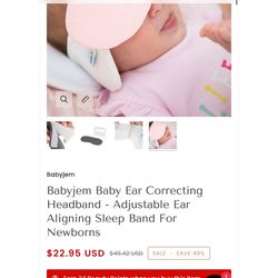 Baby Ear Correcting Headband - adjustable ear aligning sleep band for newborns