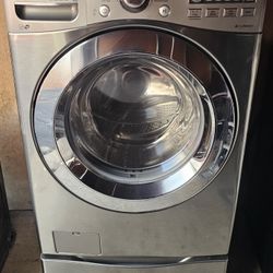 LG Steam Washer with Pedestal $299