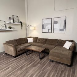 Macys Brown Sectional Couch DELIVERY WITHIN A WEEK