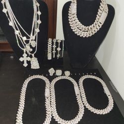 S925 Silver Plated Chain, Bracelets and Rings