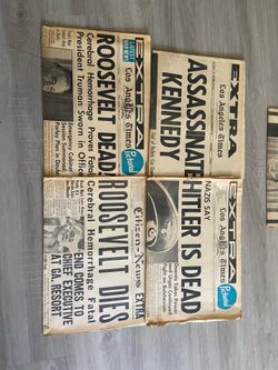 Collector of old newspapers