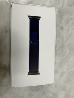 Authentic Apple Watch Blue Black Titanium Trail Loop S/M